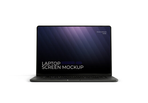 Modern Laptop Screen Mockup on White Background