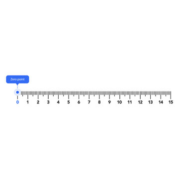 Measuring ruler scale centimeters detailed markings. vector illustration