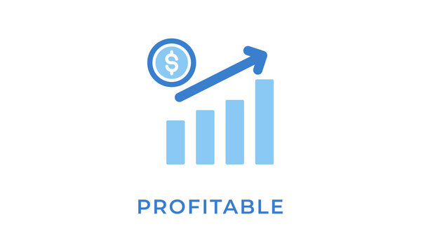 Profitable vector icon isolated on white background