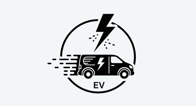 Electric vehicle charging logo design.
