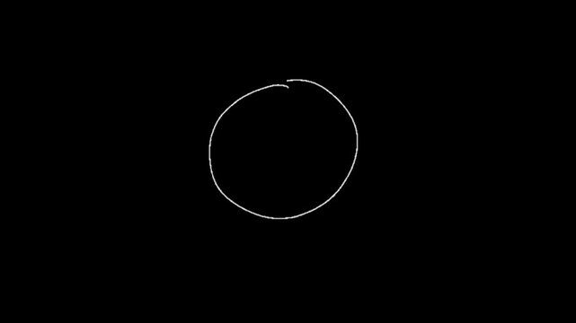A video showcasing a simple white circle on a black background