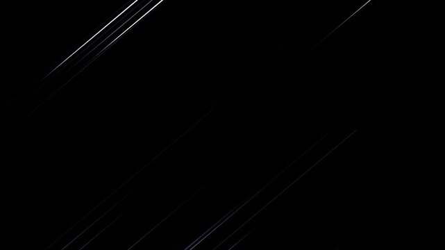 Thin Speed Light Lines On Black Background