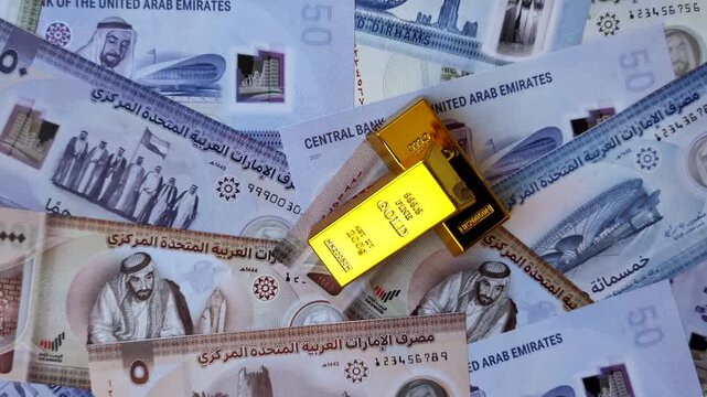 Gold bars or ingots as a tool for balance, financial investment, and savings. Gold bars as a financial backdrop for your design