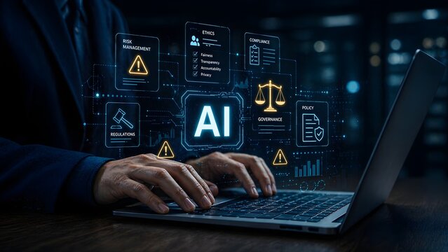 AI governance and ethics dashboard for corporate risk management.