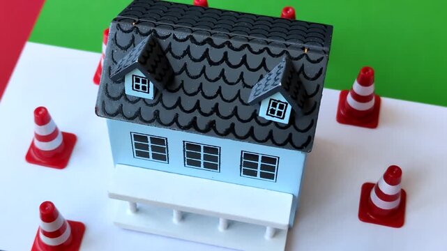 Arrest or confiscation of real estate by court order for tax evasion. Real estate arrest as a background concept for your design