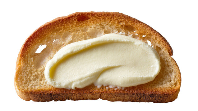 Toasted Wheat Bread Slice with Creamy Butter Spread