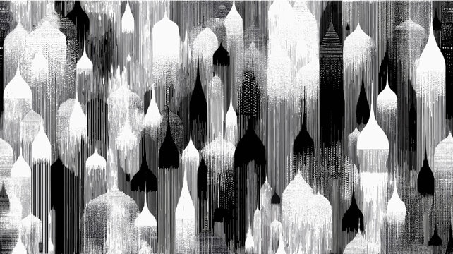 Abstract black and white pattern with flowing lines. Abstract design creating a falling or rising pattern with white lines and dark spaces