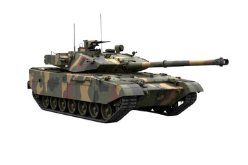 Obraz premium Armored combat vehicle with a powerful cannon for defense