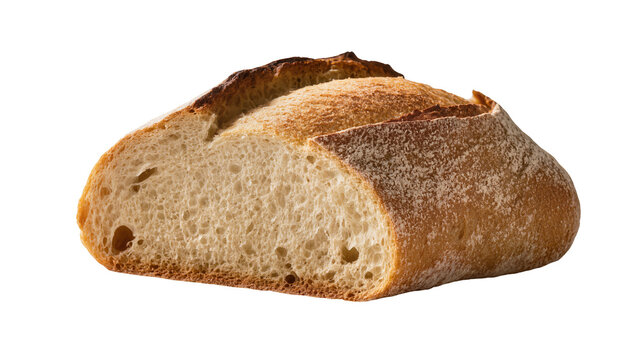 Rustic sourdough bread loaf with irregular crust and airy crumb