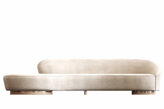 comfortable soft sofa isolated on white background, interior furniture, 3D illustration, cg render
