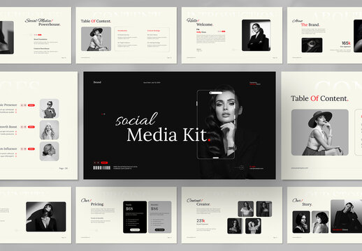Minimal Social Media Strategy Kit Presentation Design