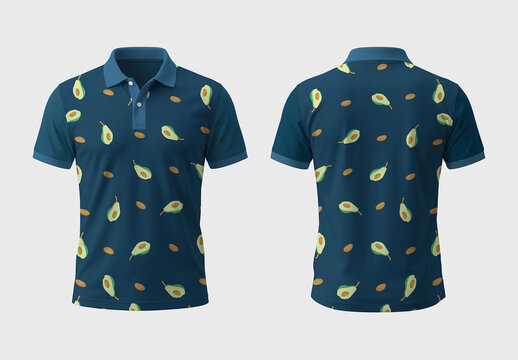 Minimal Men's Short Sleeve Polo T Shirt Design Layout