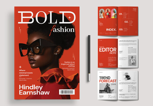 Modern Fashion Magazine Editorial Layout Design