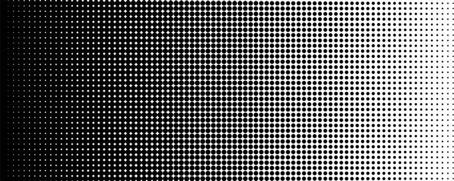 Abstract diagonal gradient halftone pattern A gradiant of black and white dots creating a textured abstract background with varying Pixelated wave shadow texture. Abstract halftone gradation pattern
