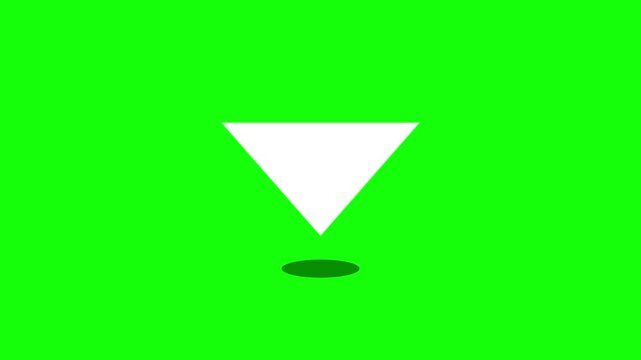 Geometric Precision: A crisp, minimalist design showcasing a single, white inverted triangle set against a vibrant green backdrop, creating a sense of balance and focus.