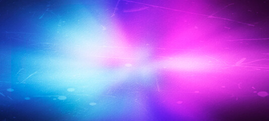 Fototapeta premium Abstract backdrop with intersecting bright blue and pink light forms on textured dark background, conveying vibrant energy and modern aesthetics.