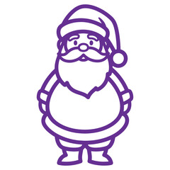 Obraz premium Cheerful Santa Claus illustration with a friendly smile and a jolly belly perfect for holiday designs