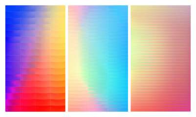 Set of ribbed glass texture backgrounds © dniprodd