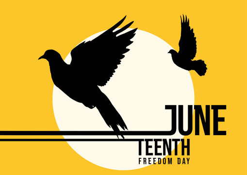Juneteenth freedom day banner  -, vector illustration