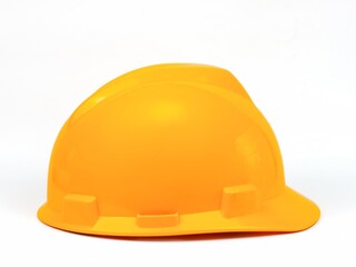 Fototapeta premium Yellow safety hardhat isolated on white background