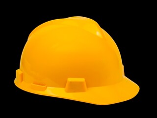 Fototapeta premium Safety hardhat isolated on black background