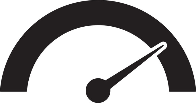 Speedometer gauge icon with needle indicating high level.