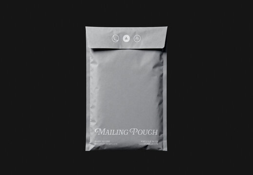 Plastic Mailing Pouch Mockup &ndash; Isolated Packaging Branding Presentation (PSD)