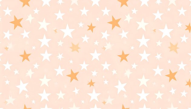 Pastel stars pattern on a soft peach background