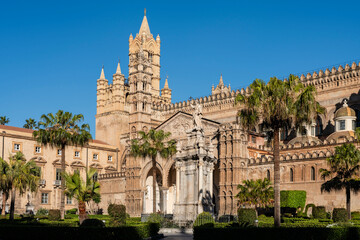 Fototapeta premium Palermo Cathedral, Oriental style, Palermo, Sicily, Italy, Europe