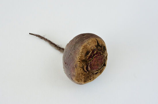 a beetroot vegetable on the white background close up