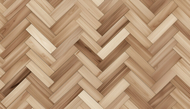 Warm herringbone wooden parquet floor seamless pattern.
