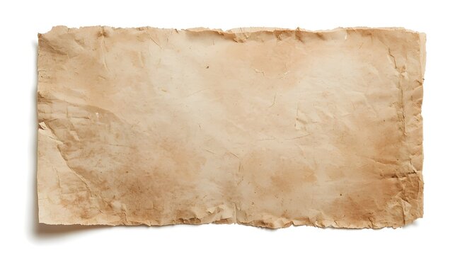 Rough handmade paper with a natural fiber texture and deckle edge, suitable for graphic design and collage, presented on a transparent background.