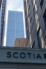 Fototapeta premium view of Commerce Court West (north elevation) seen from Scotia Plaza, 40 King St W, Toronto