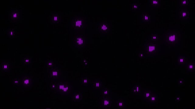Neon pink fiber optics LCDS flashing seamless loop animation