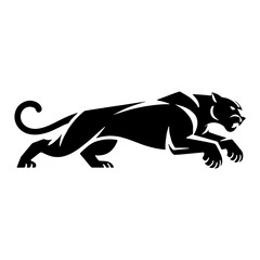 Fototapeta premium Dynamic Cheetah Silhouette Vector Icon