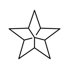 Obraz premium Star emblem icon. Symbols and military insignia line symbol. Black and white.