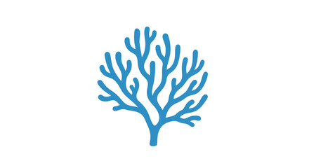 Blue Coral Reef Branch Illustration. © Ahmad