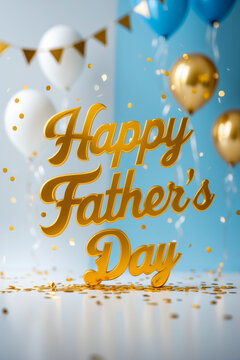 Banner poster greeting celebration card fathers day, man dad happy fatherhood parent AI Generative