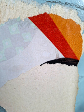 Torn poster abstract collage background