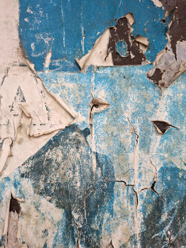 Torn poster abstract collage background