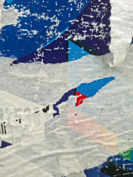 Torn poster abstract collage background