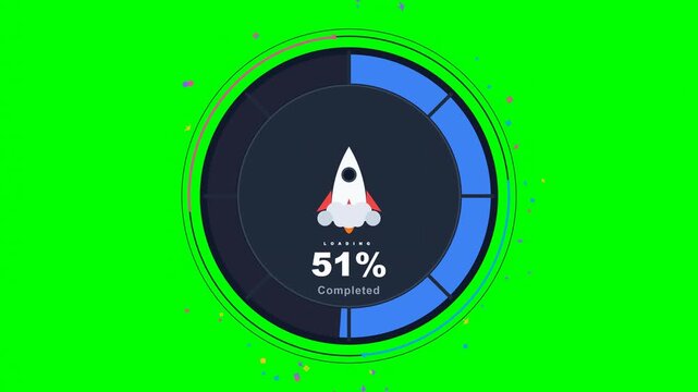 Rocket Loading Progress Displayed on Greenscreen