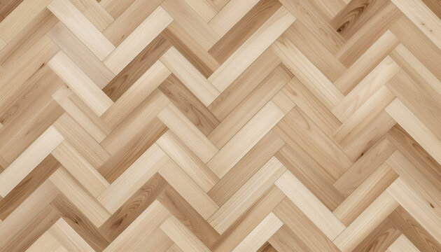 Light wood herringbone parquet floor texture background.