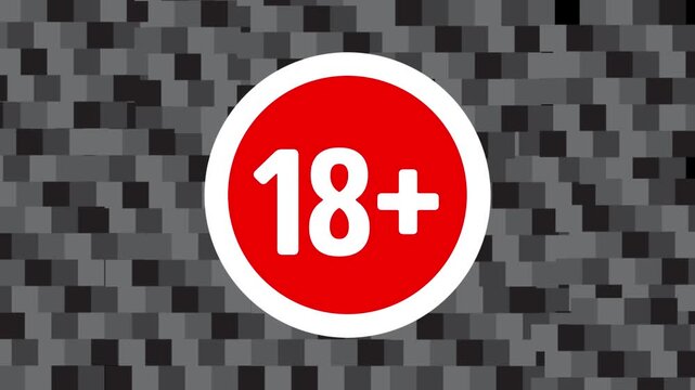 Eighteen Plus Restriction Background for Adult Content with a Blurred Pixelated Background Perfect for Adding a Censor Effect for Entertainment Media or Social Commentary Use