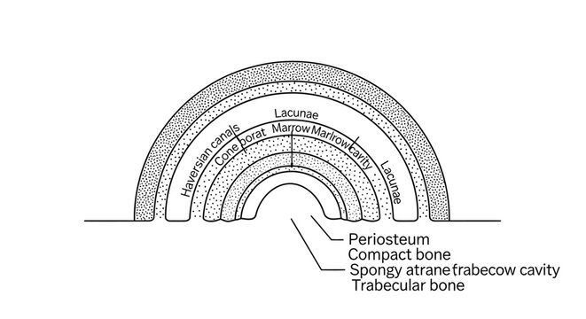 Bone Structure Cross Section Diagram.