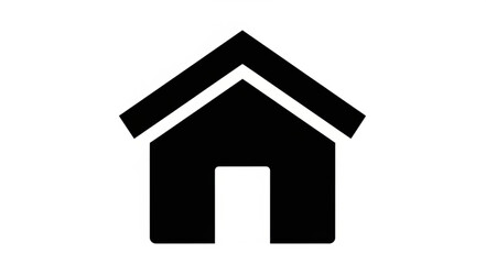 Fototapeta premium Simple Black House Icon Graphic Symbol.