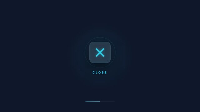 Futuristic Neon Hamburger Menu Toggle Animation Transforming into Close Icon with Circular Pulse Effect for Interactive UI Design