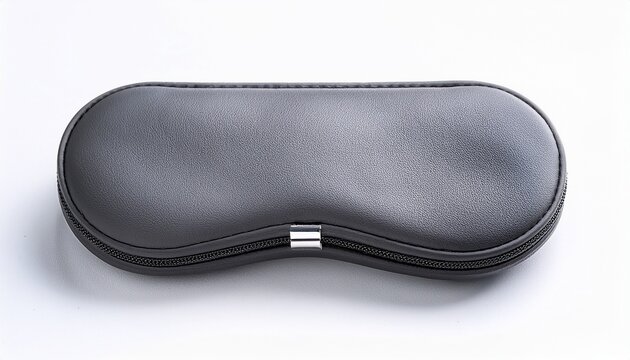 modern gray leather eyewear cases for stylish storage isolated on a white background