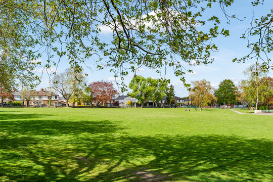 View of Swanscombe Park in Swanscombe town, Kent, UK