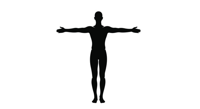 Silhouette of a person with arms outstretched, symbolizing freedom and openness